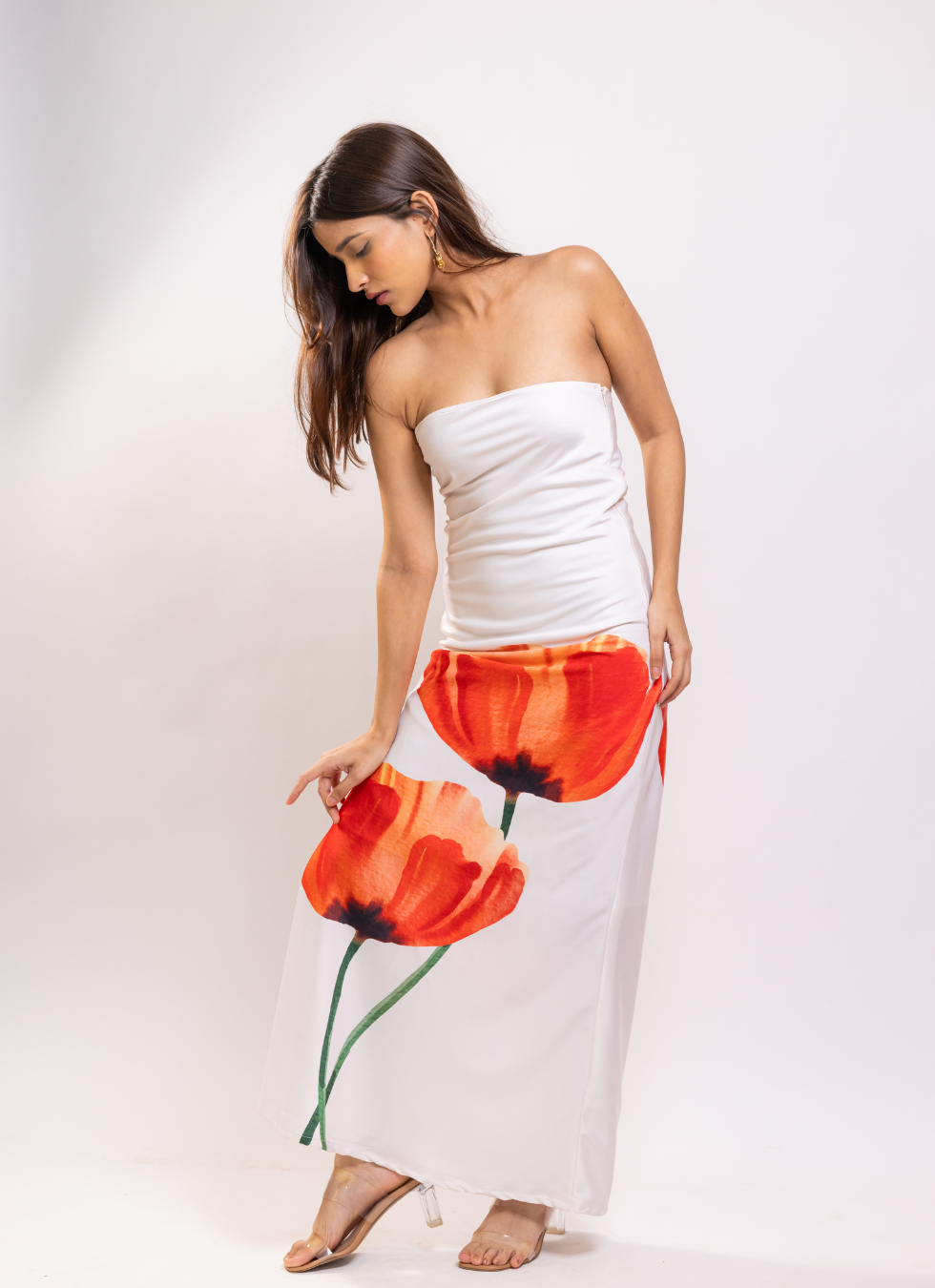 FLORA SATIN DRESS