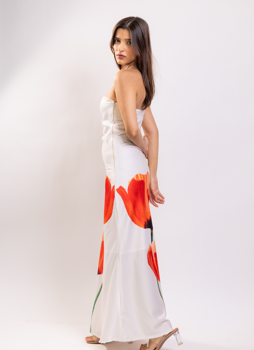 FLORA SATIN DRESS