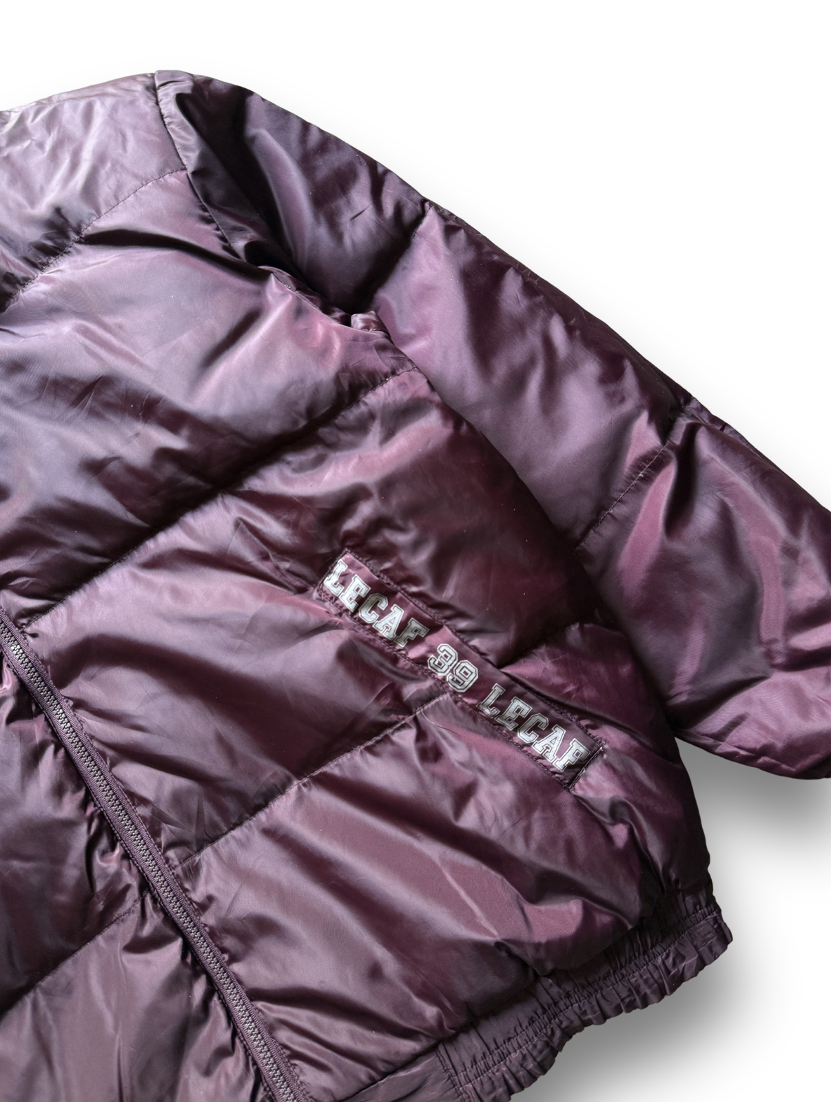 Vintage Burgundy Puffer Jacket (L)