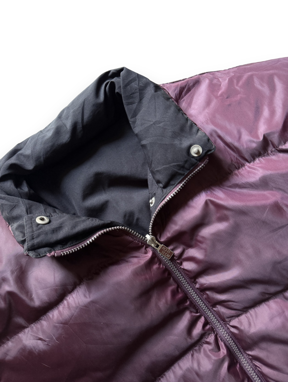 Vintage Burgundy Puffer Jacket (L)