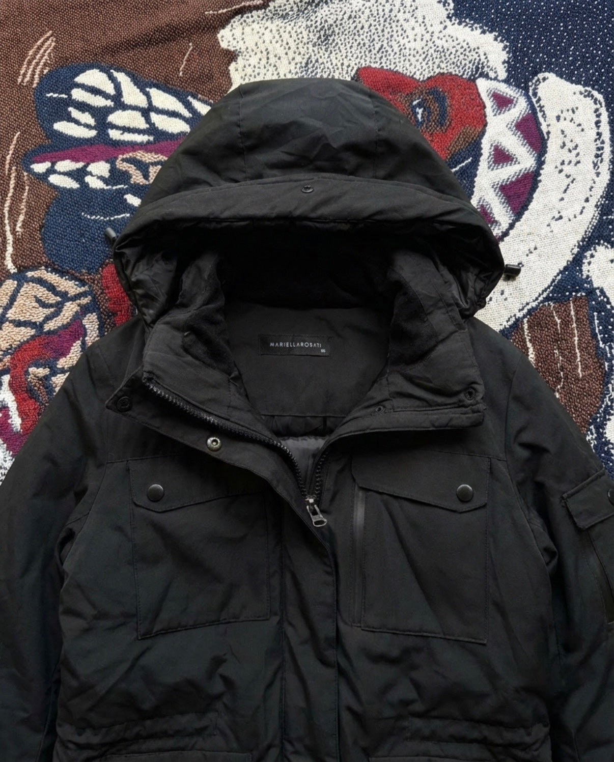 Mariella Rosati Black Parka Jacket (S)