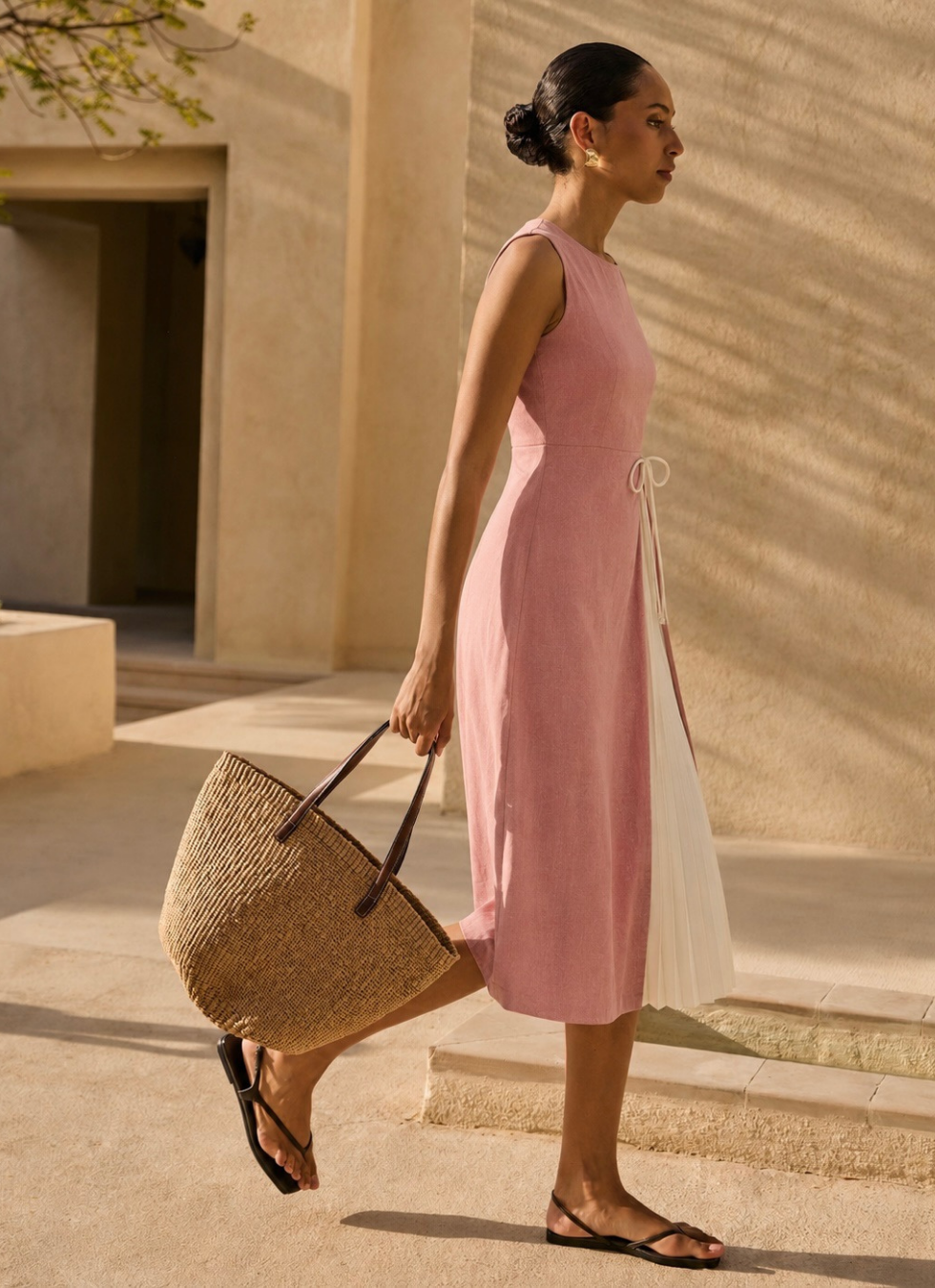Petal Pleat Dress