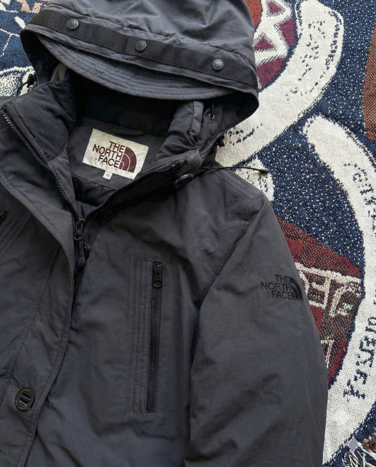 North Face Grey Parka Jacket (M)