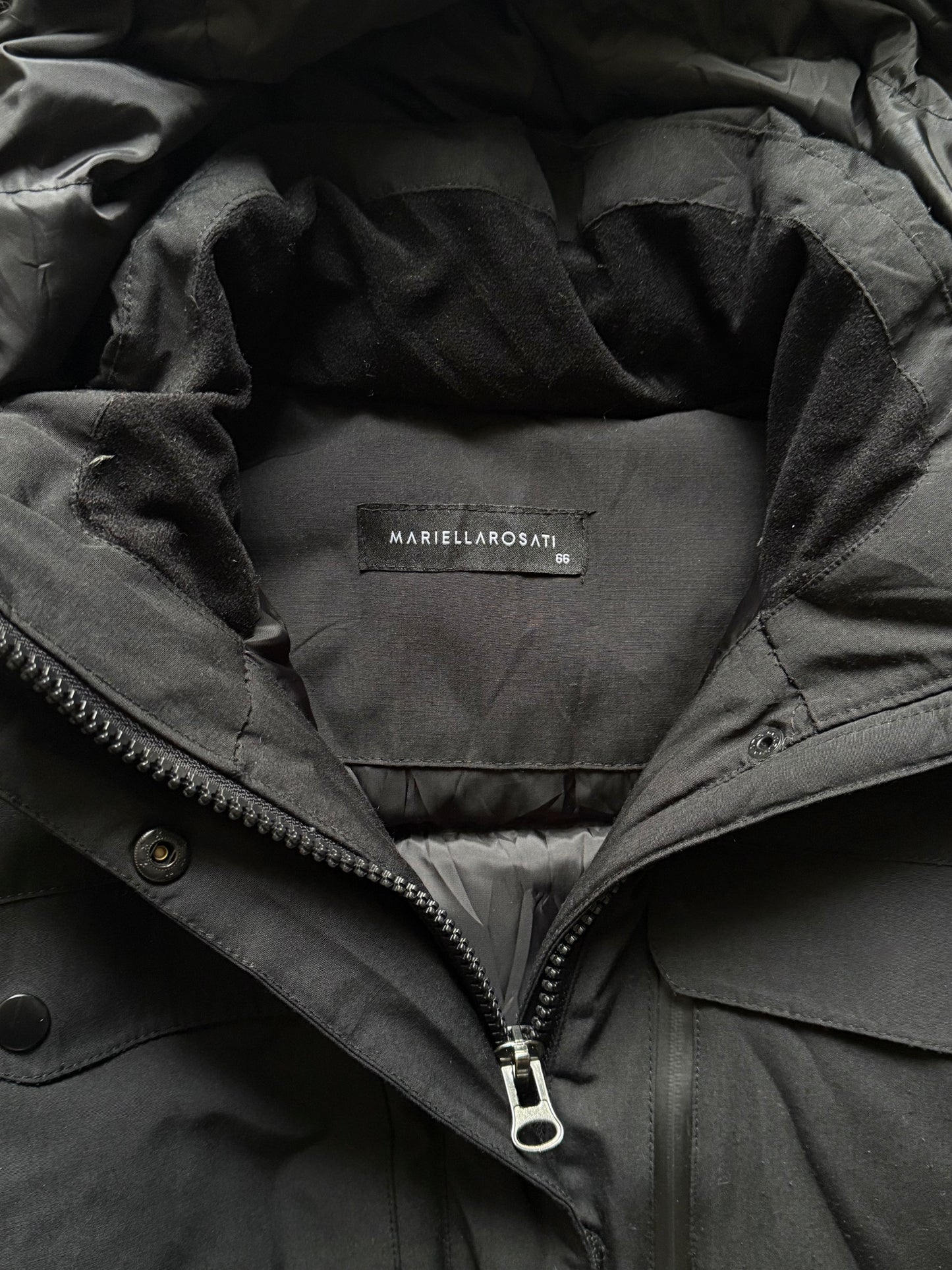 Mariella Rosati Black Parka Jacket (S)